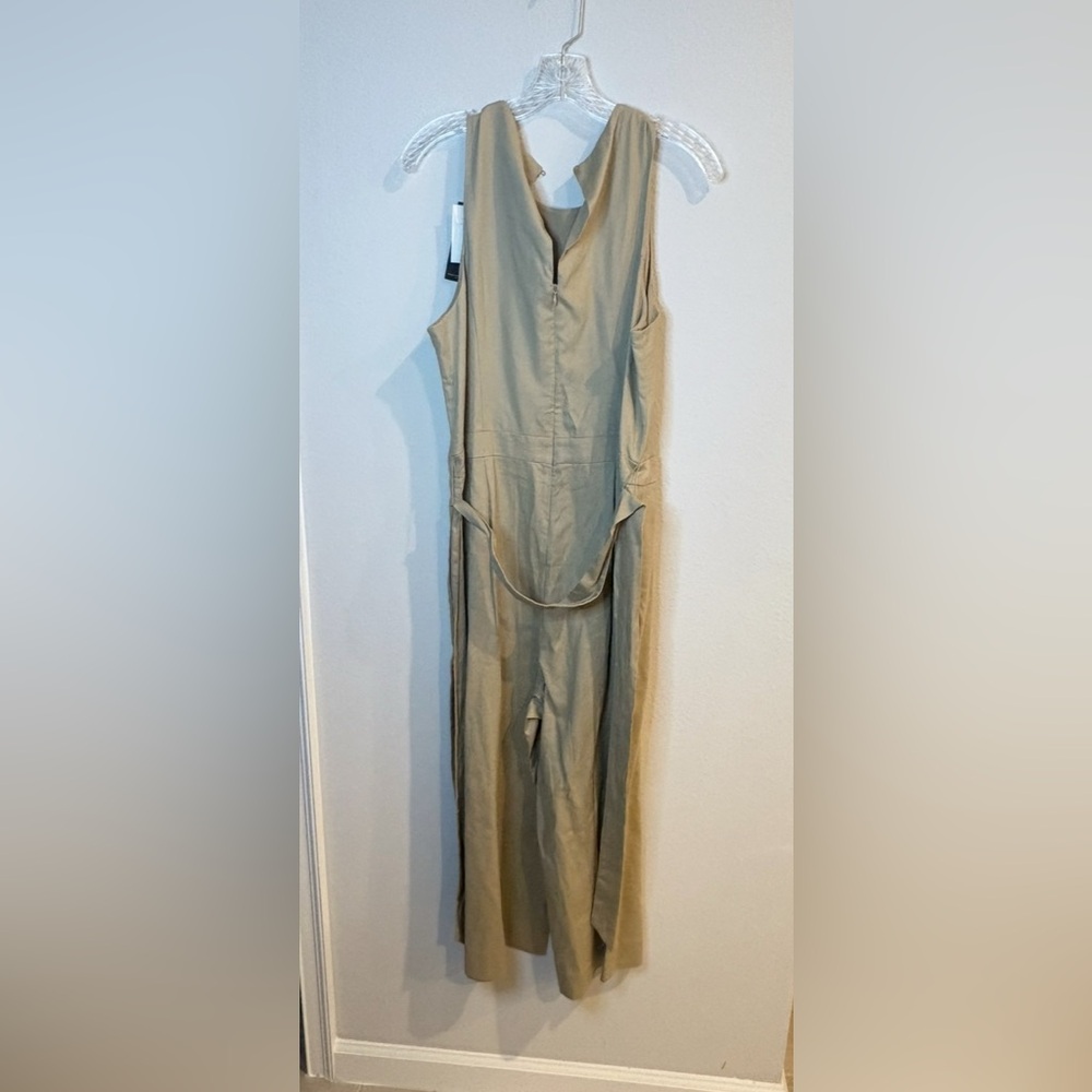 Banana Republic Beige Sleeveless Jumpsuit